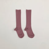 Condor Ribbed Knee-High Socks - Terracota