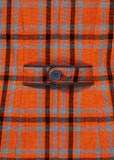 CARAMEL Ladoga Coat - Orange Check